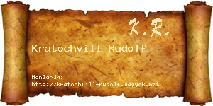Kratochvill Rudolf névjegykártya